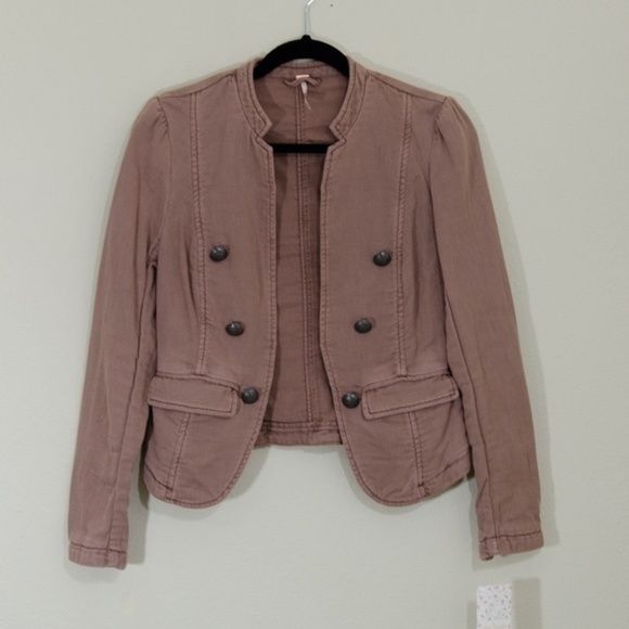 RARE Free People Jagger Military Blazer XS - Picture 3 of 8